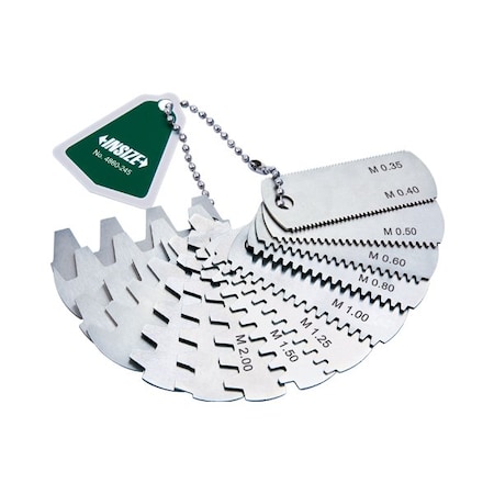 Insize Gear Tooth Pitch Gage, Range 6-80, Pressure Angle 20 Degree 4860-280